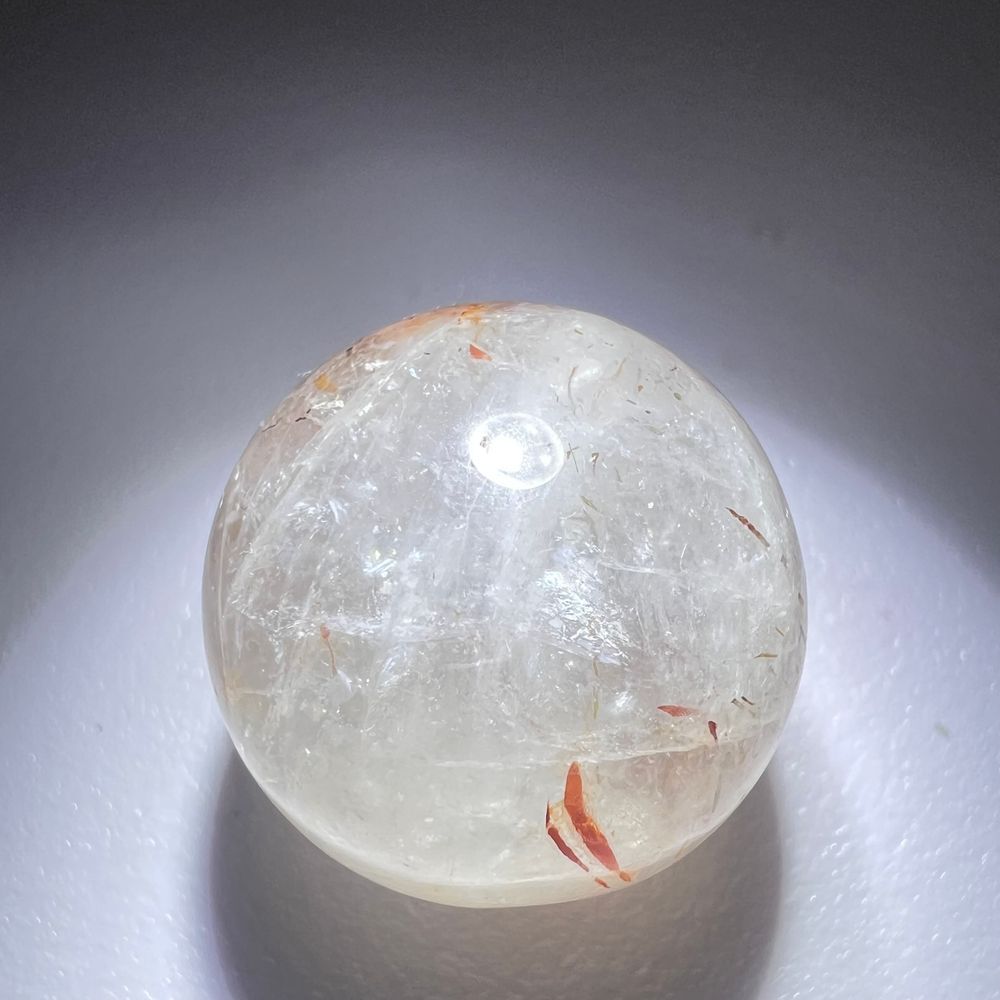 Golden Rutilated Quartz Marble Sphere - Picture 6 of 11